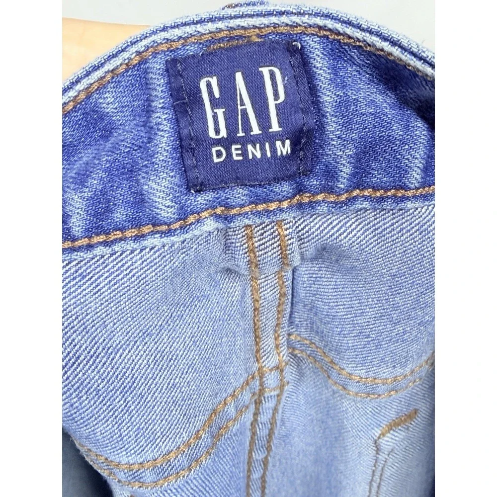 Gap Long & Lean Jeans Womens 32 Long Bootcut Medium Wash Stretch Denim 32x34